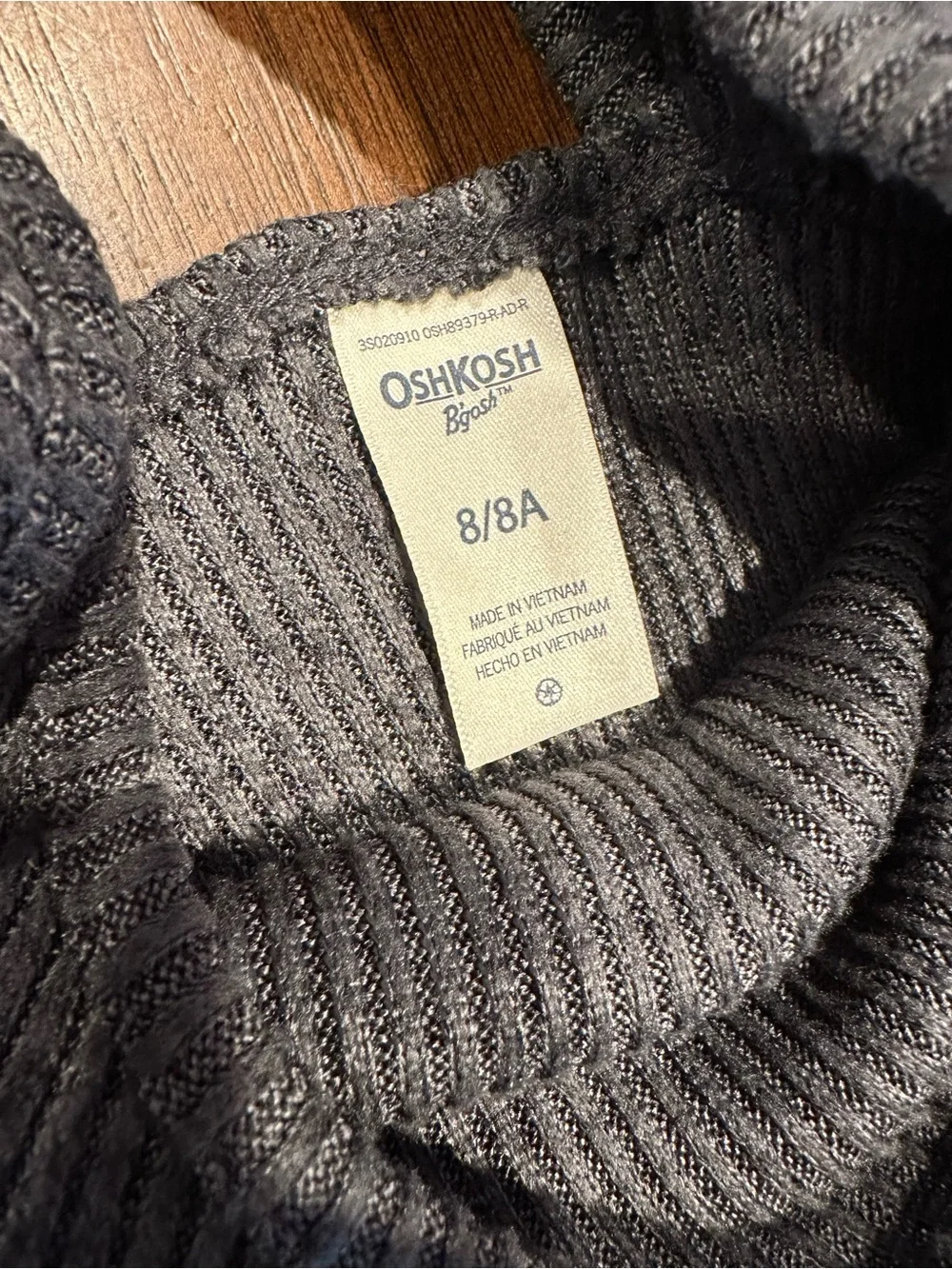 OshKosh B'gosh Charcoal Gray Knit Top with Floral Skirt Dress